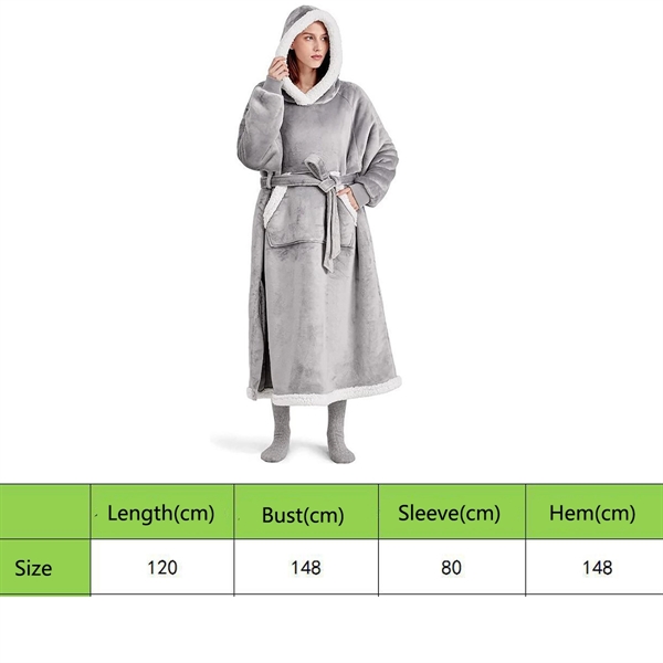 Oversized Home Wearable Blanket Hoodie Sweatshirt - Oversized Home Wearable Blanket Hoodie Sweatshirt - Image 9 of 10