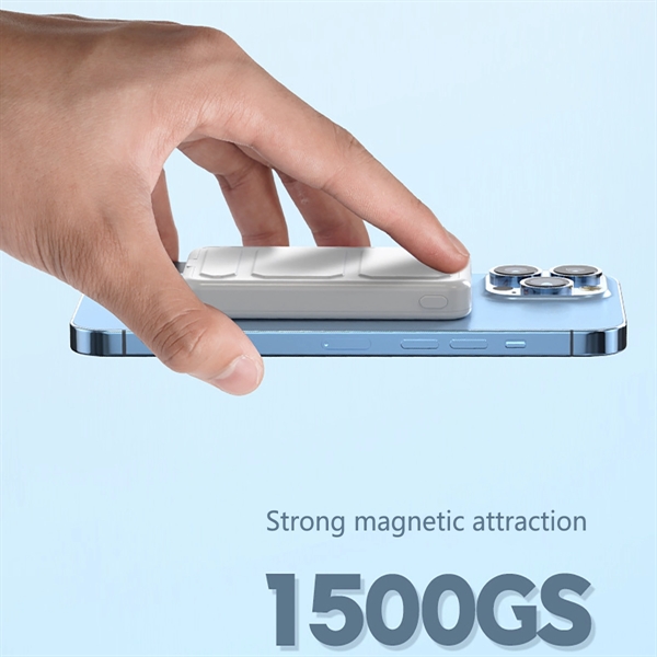 Magnetic Wireless Power Bank With Foldable Holder - Magnetic Wireless Power Bank With Foldable Holder - Image 5 of 7