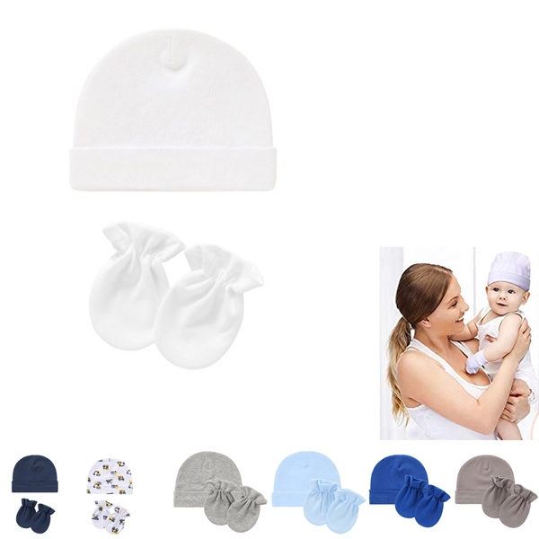 Newborn Baby Hat Mittens Set - Newborn Baby Hat Mittens Set - Image 1 of 1