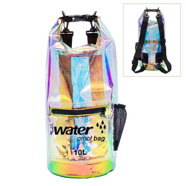 Roll Top 10L Waterproof Dry Bag Backpack - Roll Top 10L Waterproof Dry Bag Backpack - Image 0 of 1