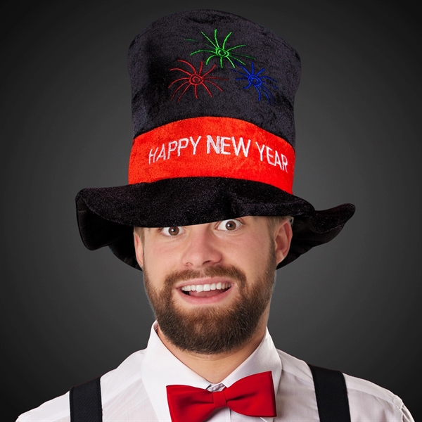 Happy New Year Velour Top Hat - Happy New Year Velour Top Hat - Image 1 of 1
