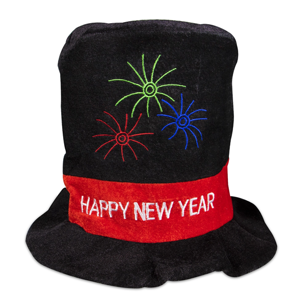 Happy New Year Velour Top Hat - Happy New Year Velour Top Hat - Image 0 of 1