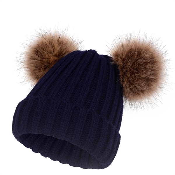 Warm Beanie Cap With Pom Pom - Warm Beanie Cap With Pom Pom - Image 3 of 13