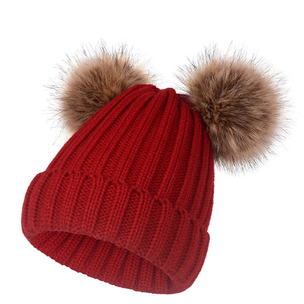 Warm Beanie Cap With Pom Pom - Warm Beanie Cap With Pom Pom - Image 8 of 13