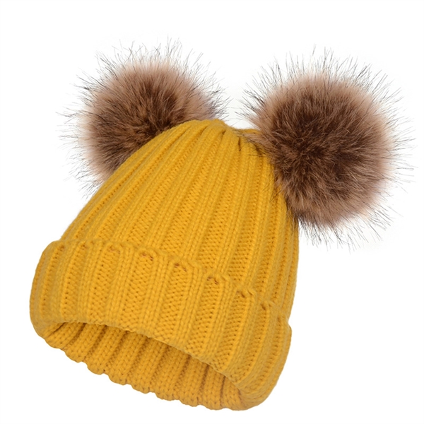 Warm Beanie Cap With Pom Pom - Warm Beanie Cap With Pom Pom - Image 4 of 13