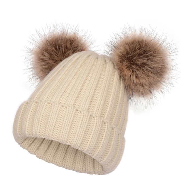 Warm Beanie Cap With Pom Pom - Warm Beanie Cap With Pom Pom - Image 7 of 13