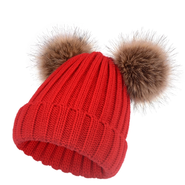 Warm Beanie Cap With Pom Pom - Warm Beanie Cap With Pom Pom - Image 12 of 13