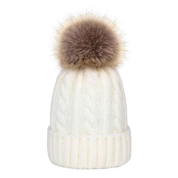 Pom Pom Skull Cap Women Beanies - Pom Pom Skull Cap Women Beanies - Image 3 of 11