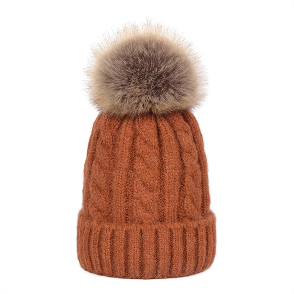 Pom Pom Skull Cap Women Beanies - Pom Pom Skull Cap Women Beanies - Image 5 of 11