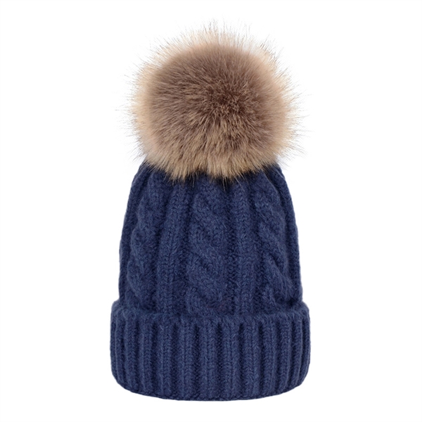 Pom Pom Skull Cap Women Beanies - Pom Pom Skull Cap Women Beanies - Image 6 of 11