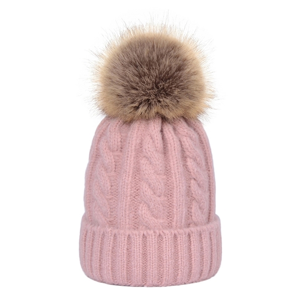 Pom Pom Skull Cap Women Beanies - Pom Pom Skull Cap Women Beanies - Image 8 of 11
