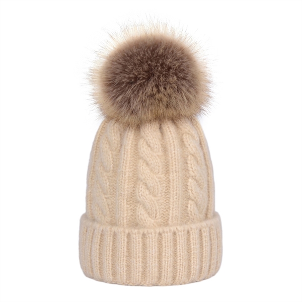 Pom Pom Skull Cap Women Beanies - Pom Pom Skull Cap Women Beanies - Image 9 of 11