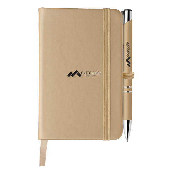 Miller Softy Metallic Notebook & Tres-Chic Pen Gift Set - Miller Softy Metallic Notebook & Tres-Chic Pen Gift Set - Image 1 of 2
