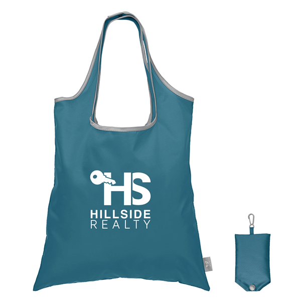 Santorini RPET - Recycled Foldaway Shopping Tote Bag - Santorini RPET - Recycled Foldaway Shopping Tote Bag - Image 2 of 3
