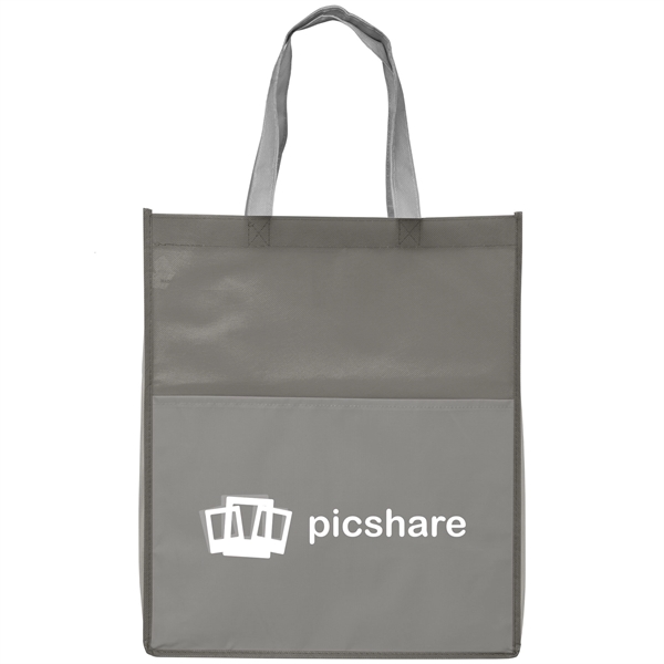 Rome RPET - Recycled Non-Woven Tote with 210 D Pocket - Rome RPET - Recycled Non-Woven Tote with 210 D Pocket - Image 1 of 4