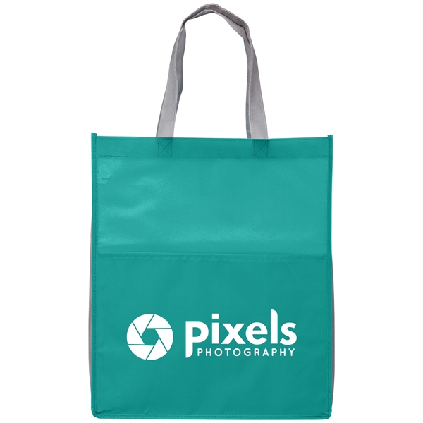 Rome RPET - Recycled Non-Woven Tote with 210 D Pocket - Rome RPET - Recycled Non-Woven Tote with 210 D Pocket - Image 4 of 4