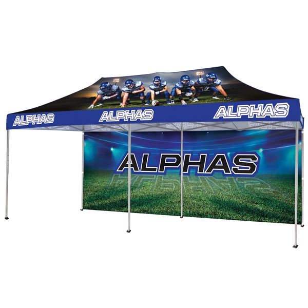 10' x 20' Canopy Tent with One Full Double Sided Wall - 10' x 20' Canopy Tent with One Full Double Sided Wall - Image 1 of 17
