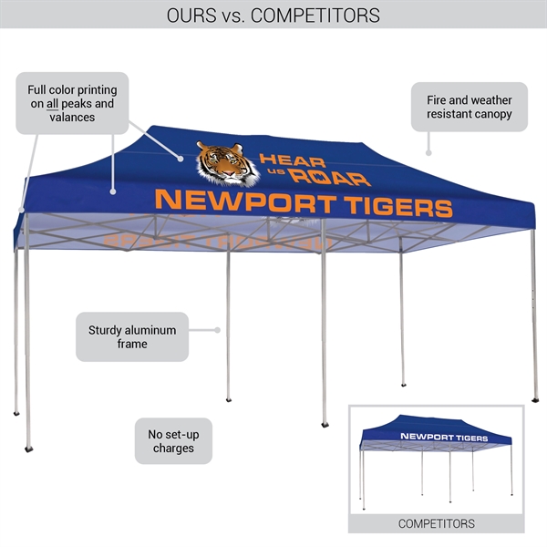10' x 20' Canopy Tent with One Full Double Sided Wall - 10' x 20' Canopy Tent with One Full Double Sided Wall - Image 4 of 17