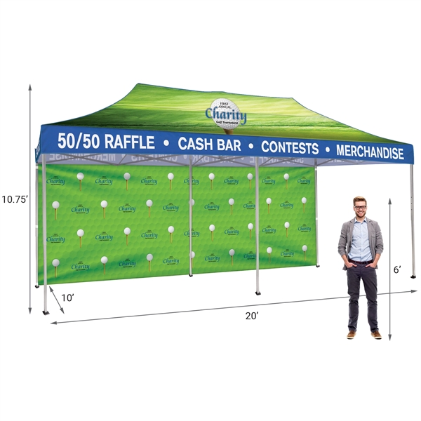 10' x 20' Canopy Tent with One Full Double Sided Wall - 10' x 20' Canopy Tent with One Full Double Sided Wall - Image 14 of 17