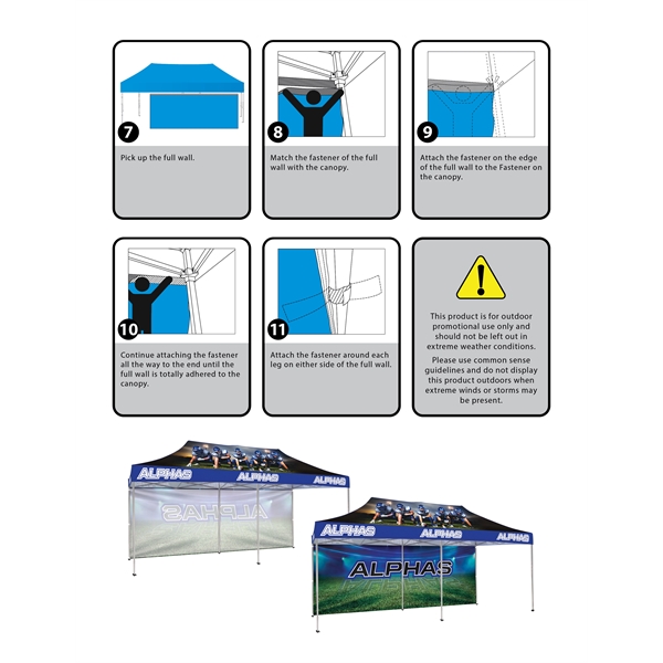 10' x 20' Canopy Tent with One Full Double Sided Wall - 10' x 20' Canopy Tent with One Full Double Sided Wall - Image 17 of 17