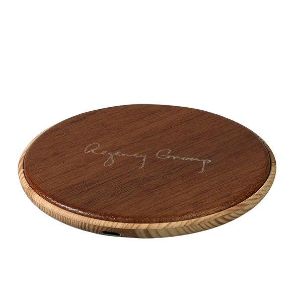 Hebron Walnut Eco-Friendly Wireless Charger - Hebron Walnut Eco-Friendly Wireless Charger - Image 4 of 8