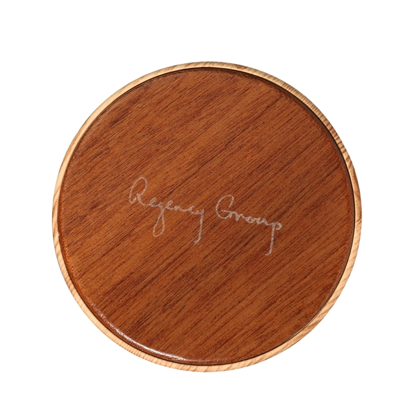 Hebron Walnut Eco-Friendly Wireless Charger - Hebron Walnut Eco-Friendly Wireless Charger - Image 5 of 8