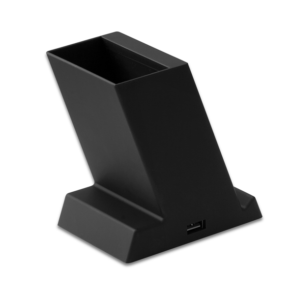 Monolith 4-in-1 Pen Holder, Wireless Charger - Monolith 4-in-1 Pen Holder, Wireless Charger - Image 2 of 6