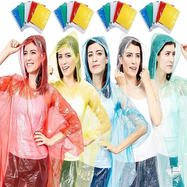 Adult Disposable Emergency Rain Ponchos - Adult Disposable Emergency Rain Ponchos - Image 0 of 1