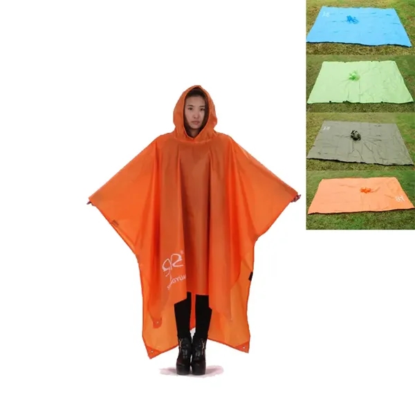 Waterproof Rain Poncho Hooded Coat Jacket - Waterproof Rain Poncho Hooded Coat Jacket - Image 1 of 1