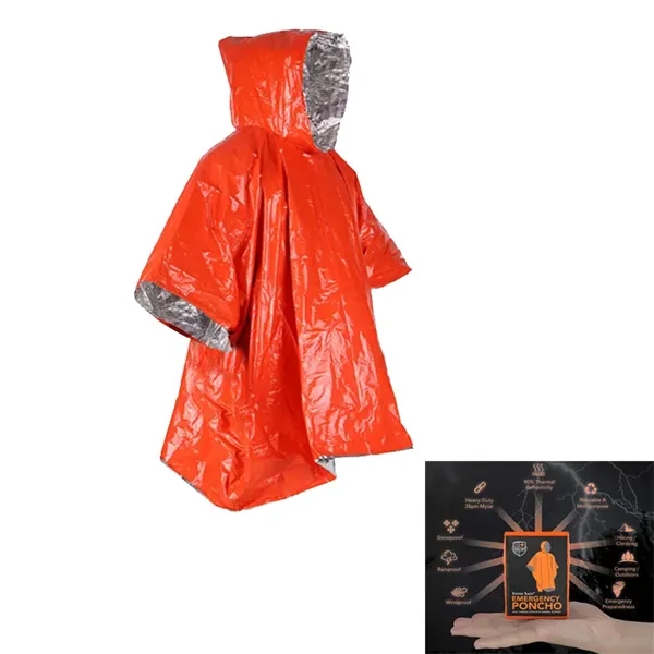 Emergency Survival Thermal Mylar Poncho - Emergency Survival Thermal Mylar Poncho - Image 0 of 1