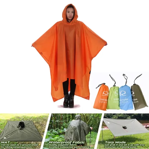 Waterproof Rain Poncho Hooded Coat Jacket - Waterproof Rain Poncho Hooded Coat Jacket - Image 0 of 1