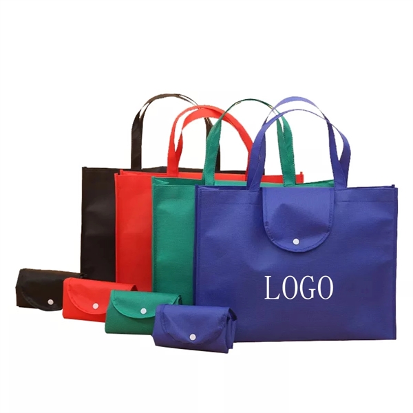 Custom Foldaway Non Woven Grocery Tote Bag - Custom Foldaway Non Woven Grocery Tote Bag - Image 0 of 3