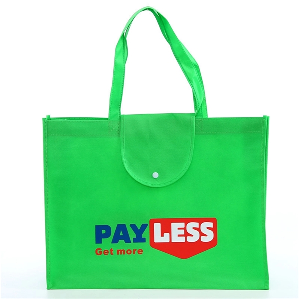Custom Foldaway Non Woven Grocery Tote Bag - Custom Foldaway Non Woven Grocery Tote Bag - Image 1 of 3