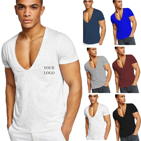 Men'S V Neck Summer Casual T-Shirt - Men'S V Neck Summer Casual T-Shirt - Image 0 of 3