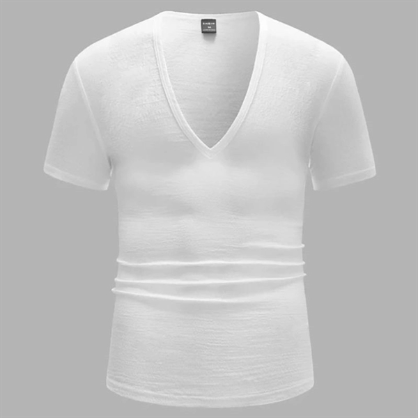 Men'S V Neck Summer Casual T-Shirt - Men'S V Neck Summer Casual T-Shirt - Image 1 of 3