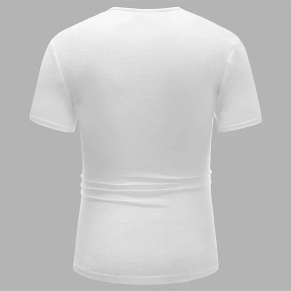 Men'S V Neck Summer Casual T-Shirt - Men'S V Neck Summer Casual T-Shirt - Image 2 of 3