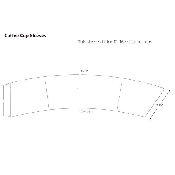 12-16 oz Full-Color Kraft Coffee Cup Sleeve MOQ500 - 12-16 oz Full-Color Kraft Coffee Cup Sleeve MOQ500 - Image 2 of 2