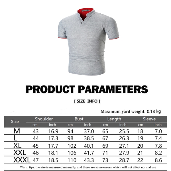 Men'S Half Collar Polo Short Shirt - Men'S Half Collar Polo Short Shirt - Image 2 of 3