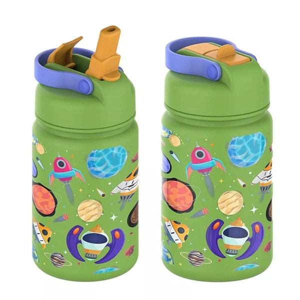 New Kids Water Bottle With Straw Lid - New Kids Water Bottle With Straw Lid - Image 2 of 3