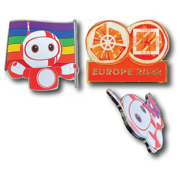 1" Cloisonne Hard Enamel + UV Print Lapel Pin - 1" Cloisonne Hard Enamel + UV Print Lapel Pin - Image 0 of 0