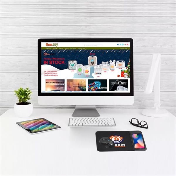 Canoga Mouse Pad and Qi Wireless Charger - Canoga Mouse Pad and Qi Wireless Charger - Image 5 of 8