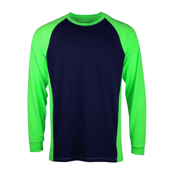 High Visibility TWO TONE POLYESTER TEE Long Sleeve - High Visibility TWO TONE POLYESTER TEE Long Sleeve - Image 5 of 7