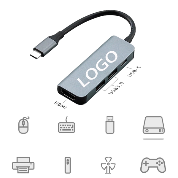 4 in 1 USB Type-c Hub Adapter/Converter - 4 in 1 USB Type-c Hub Adapter/Converter - Image 1 of 1
