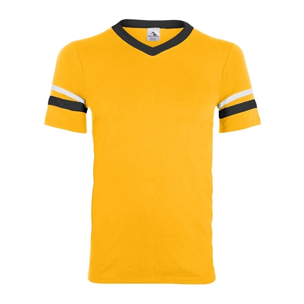 Augusta Sportswear Youth V-Neck Jersey with Striped Sleeves - Augusta Sportswear Youth V-Neck Jersey with Striped Sleeves - Image 33 of 73
