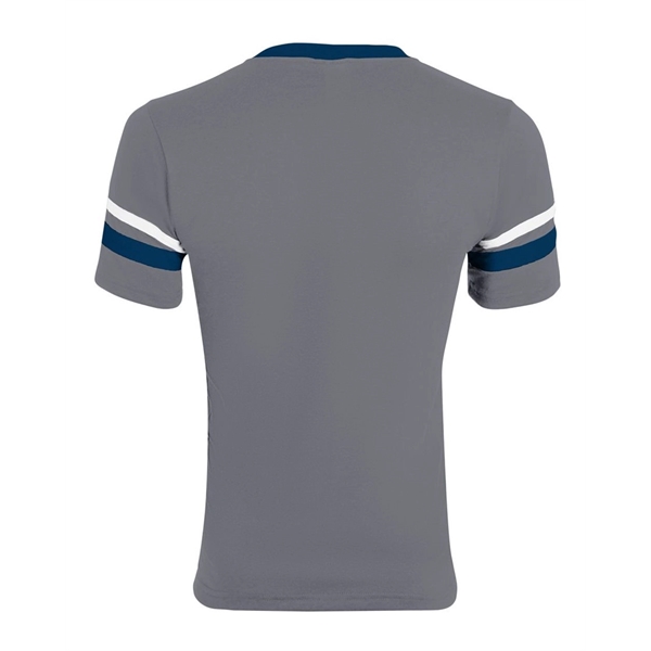 Augusta Sportswear Youth V-Neck Jersey with Striped Sleeves - Augusta Sportswear Youth V-Neck Jersey with Striped Sleeves - Image 36 of 73