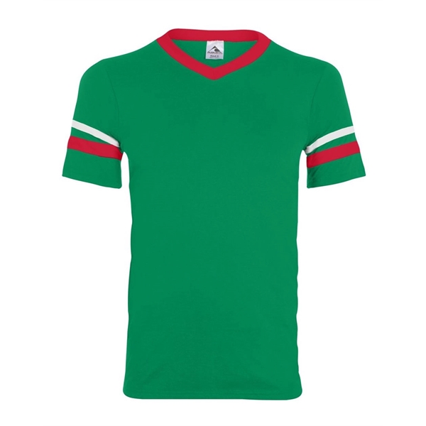 Augusta Sportswear Youth V-Neck Jersey with Striped Sleeves - Augusta Sportswear Youth V-Neck Jersey with Striped Sleeves - Image 40 of 73