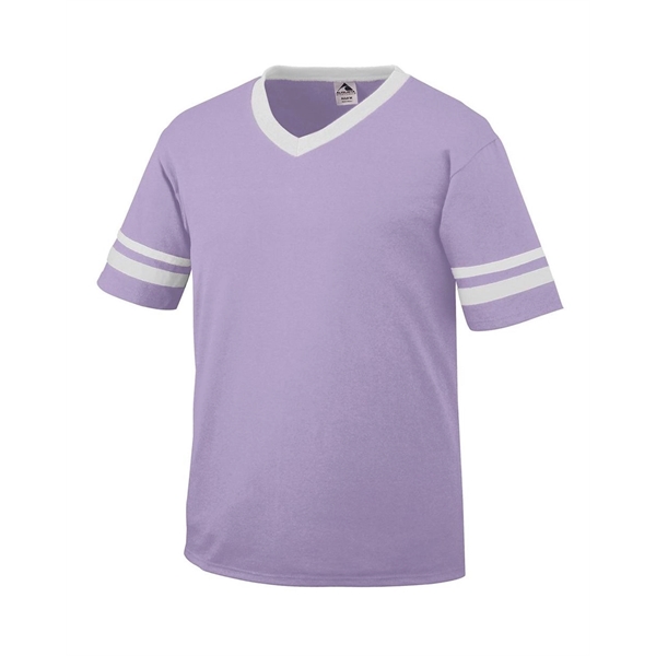 Augusta Sportswear Youth V-Neck Jersey with Striped Sleeves - Augusta Sportswear Youth V-Neck Jersey with Striped Sleeves - Image 44 of 73