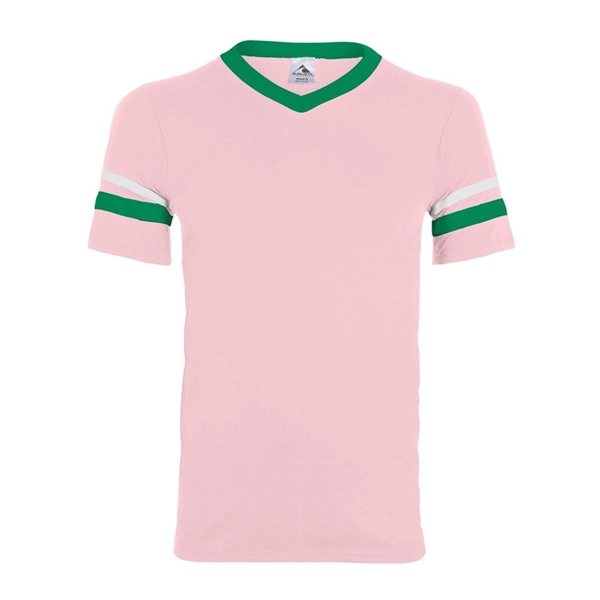Augusta Sportswear Youth V-Neck Jersey with Striped Sleeves - Augusta Sportswear Youth V-Neck Jersey with Striped Sleeves - Image 45 of 73