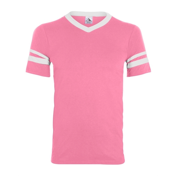 Augusta Sportswear Youth V-Neck Jersey with Striped Sleeves - Augusta Sportswear Youth V-Neck Jersey with Striped Sleeves - Image 51 of 73