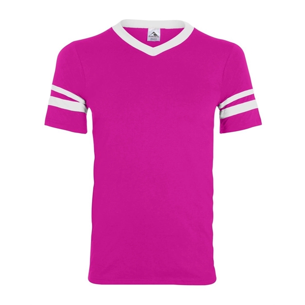 Augusta Sportswear Youth V-Neck Jersey with Striped Sleeves - Augusta Sportswear Youth V-Neck Jersey with Striped Sleeves - Image 53 of 73